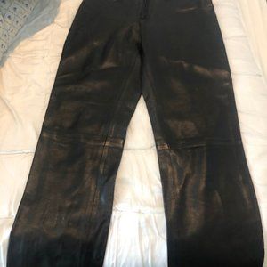 Gucci Black Leather pants 38, vintage